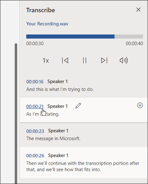 transcrie un fișier audio la Microsoft la Word