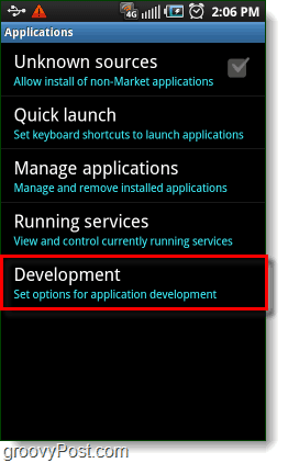 Setări pentru aplicații de dezvoltare Android