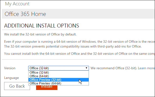 Previzualizare Microsft Office 2016 Disponibilă acum
