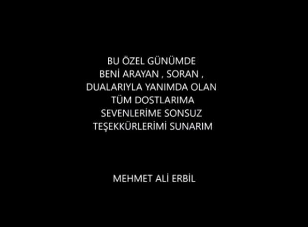 Primele cuvinte de la Mehmet Ali Erbil!