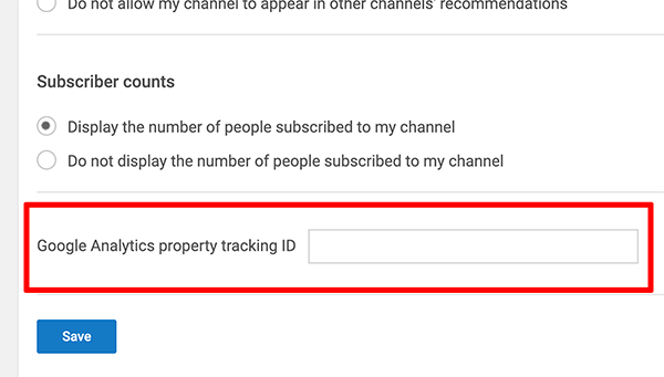 Google Analytics cum să conectați ID-ul de urmărire a proprietății la pasul 2 al canalului YouTube