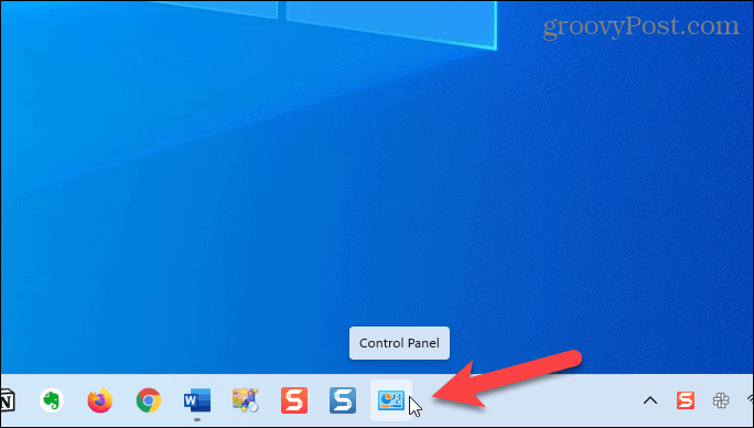 Panoul de control din bara de activități în Windows 11