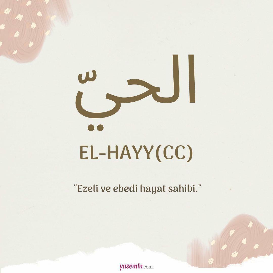 Ce înseamnă al-Hayy (c.c)?