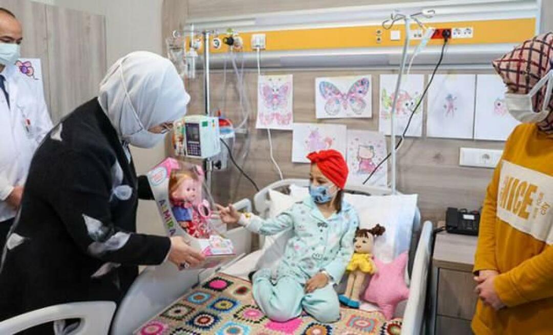 Emine Erdogan a vizitat copiii bolnavi de cancer! 