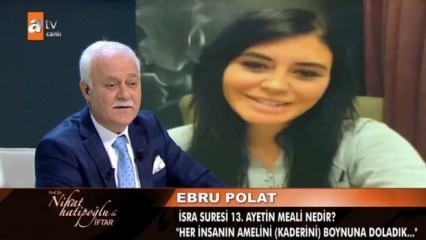 Ebru Polat s-a conectat la programul lui Nihat Hatipoğlu