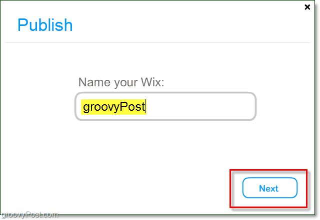 denumiți site-ul dvs. flash wix