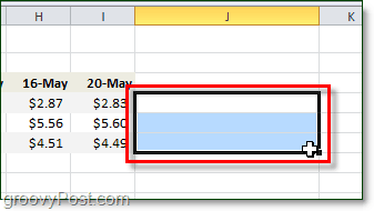 Selectați celulele pentru sclipici dvs. excel 2010