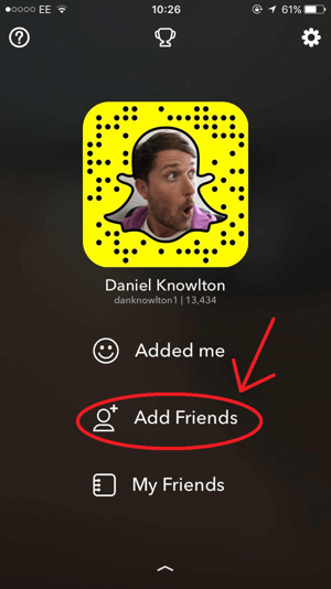 Snapchat adaugă prieteni