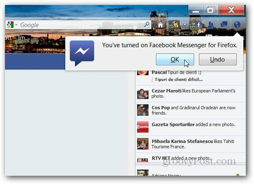 facebook messenger pentru notificare firefox