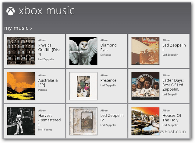 Aplicația mea de muzică Xbox Music