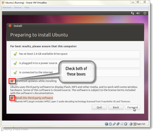 descărcați actualizări și instalați programe terțe pe instalarea ubuntu