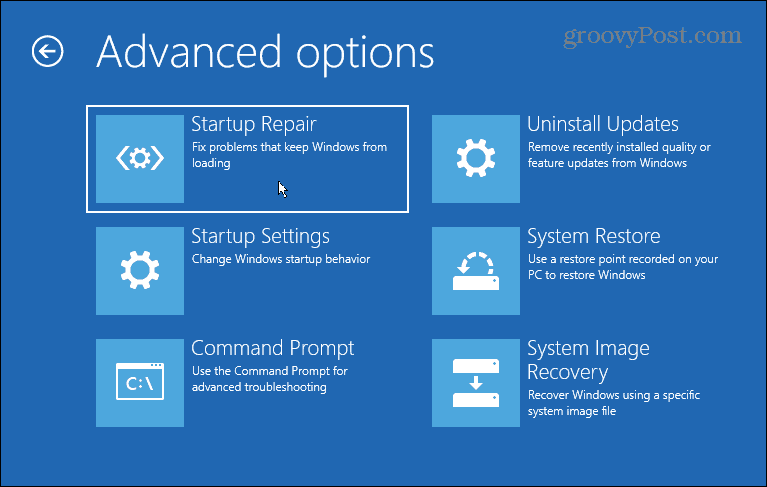 Opțiuni avansate Windows 11