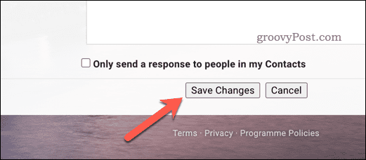 Se salvează modificările aduse setărilor în Gmail
