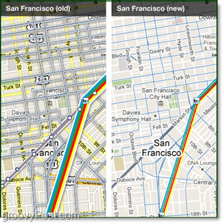 compararea hărților de tranzit Google