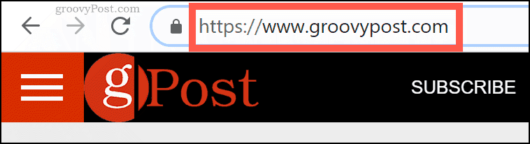 Numele de domeniu groovyPost.com din bara URL URL