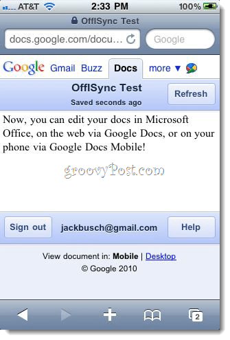 OffiSync: Sincronizați documentele Google cu Office 2010