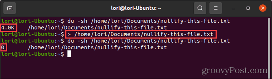 Redirecționează la null în Linux