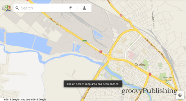 Harta Google Maps Android salvată pentru utilizare offline