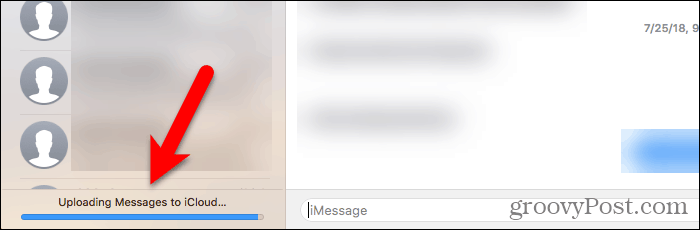 Încărcarea mesajelor pe iCloud pe Mac