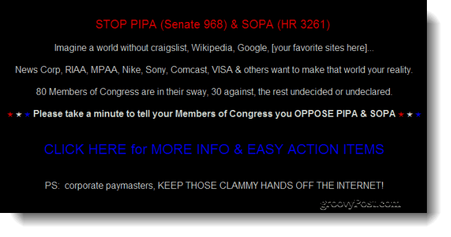 Google, Wikipedia Printre site-urile „Se întunecă” astăzi pentru a protesta proiectele de lege anti-piraterie din Congres