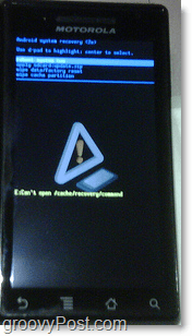 Android bootloader pe un droid