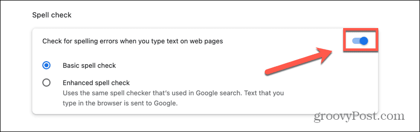 Poate fi necesar să dezactivați verificarea ortografică încorporată în Chrome dacă verificarea ortografică Google Docs nu funcționează