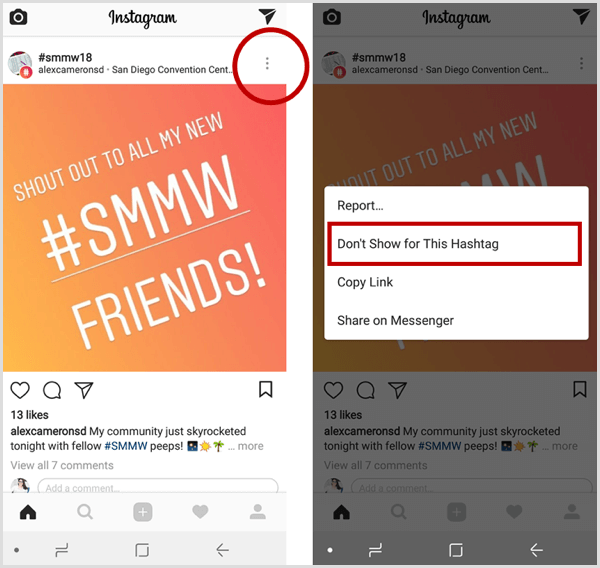 Postarea pe Instagram nu afișează acest hashtag