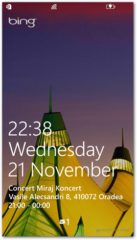 Windows Phone 8 Starea rapidă a ecranului de blocare
