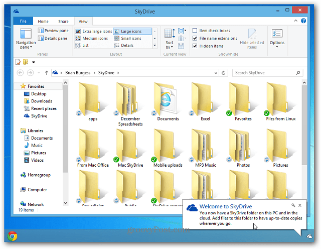 Desktop SkyDrive Windows 8