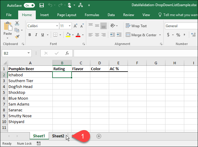 Cum să creați liste derulante utilizând validarea datelor în Microsoft Excel