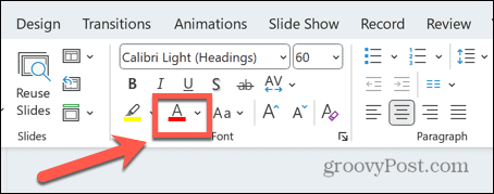 culoarea fontului powerpoint