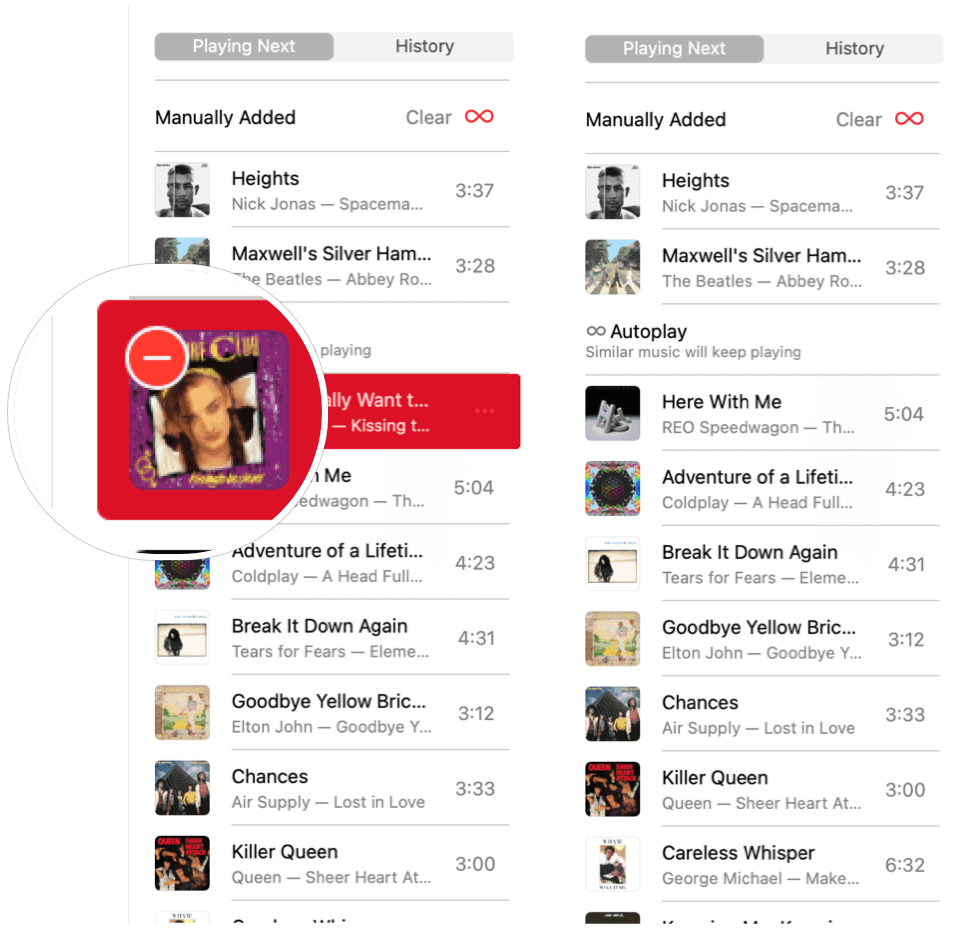 Redarea automată Apple Music elimină melodia