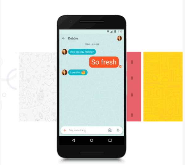 Google Allo a adăugat o nouă funcție pentru a facilita găsirea și trimiterea emoji-urilor sau a autocolantului perfect și a unei game de fundaluri pentru a-ți completa stilul în chaturile tale