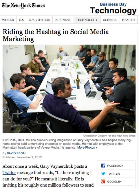 New York Times călărește pe hashtag