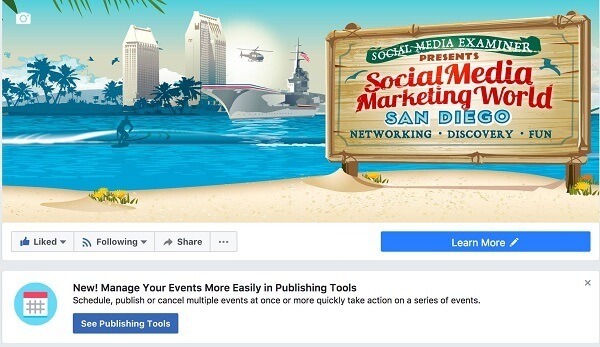 Facebook facilitează gestionarea evenimentelor Facebook dintr-o pagină din Instrumentele de publicare.