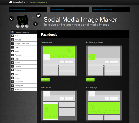 aplicația de creare a imaginilor de pe rețelele sociale
