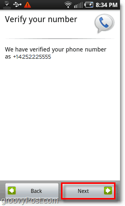 Numărul de verificare Google Voice pe Android Mobile Config