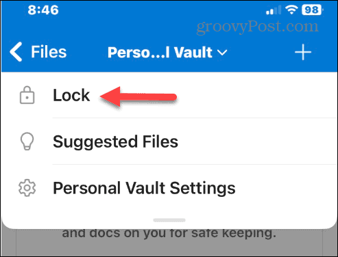 Ora de blocare a seifului personal OneDrive