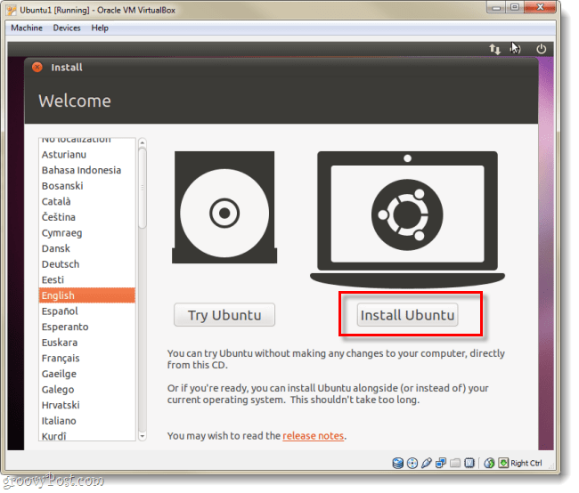 instalați ubuntu 