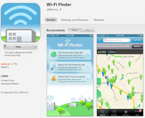 aplicație de căutare wifi