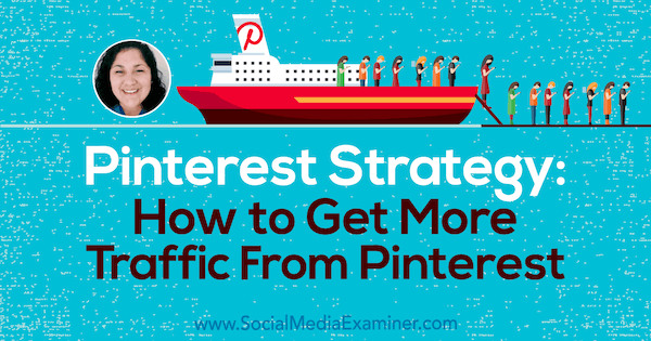 Strategia Pinterest: Cum să obțineți mai mult trafic de la Pinterest, oferind informații de la Jennifer Priest pe Social Media Marketing Podcast.