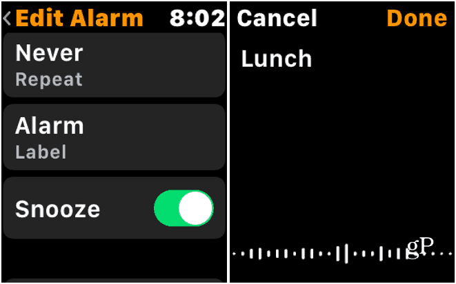 4 Editați Eticheta de alarmă Apple Watch