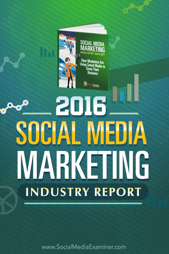 Raportul 2016 al industriei de marketing social media: examinator social media