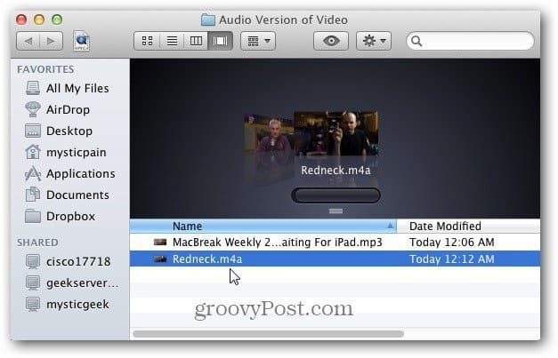 Convertiți videoclipuri în fișiere audio pe un Mac cu iTunes