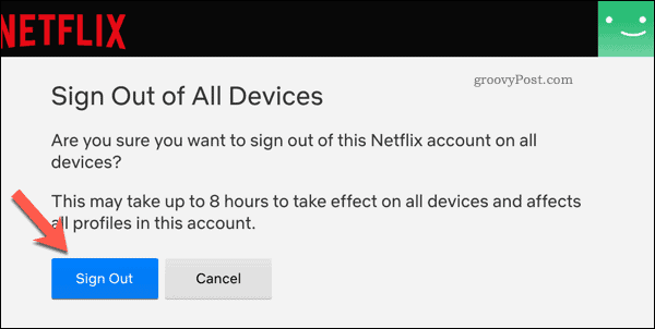 Deconectați-vă de la toate dispozitivele de pe Netflix
