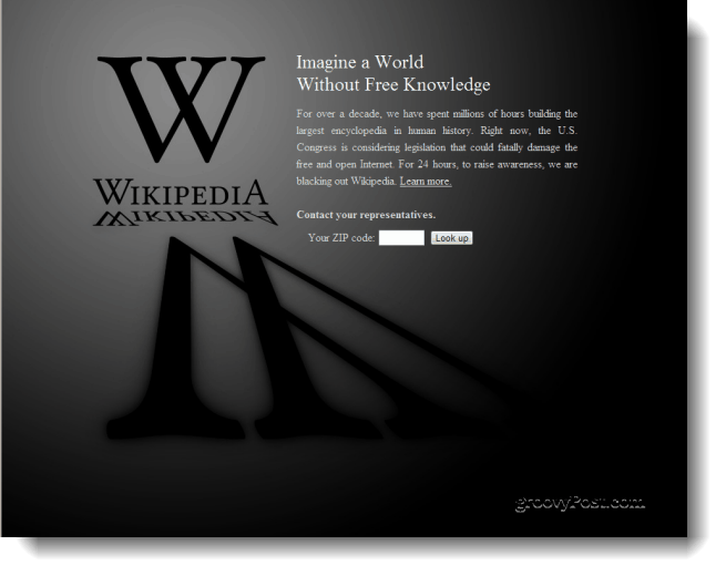 Wikipedia în întuneric