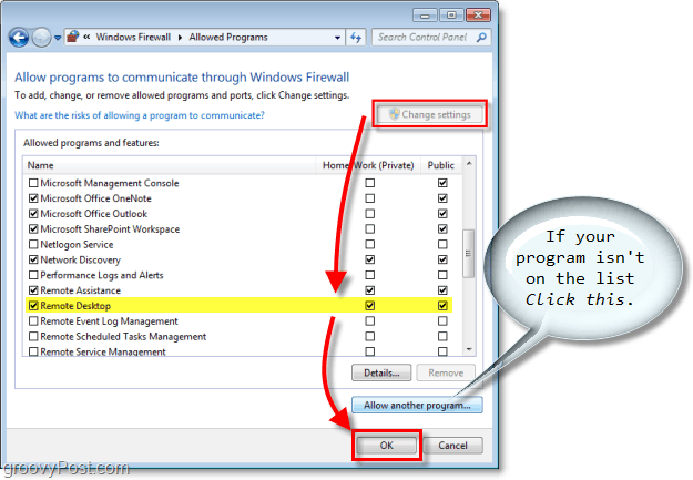 Permiteți un program prin firewall-ul Windows 7 [Cum să faceți]