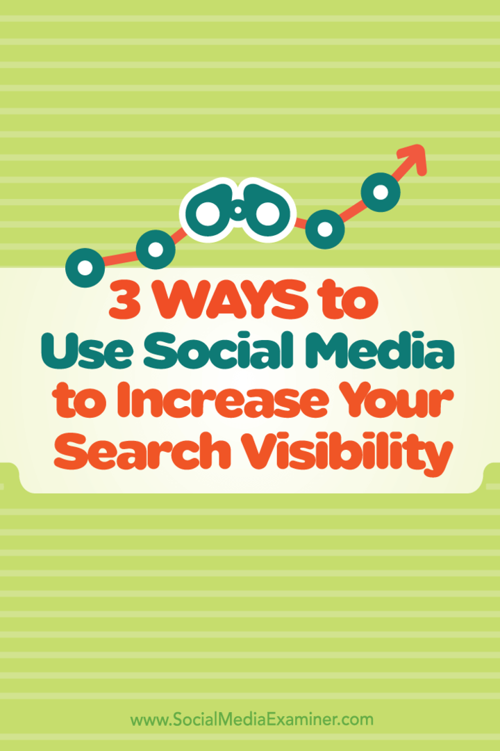 3 moduri de a utiliza rețelele sociale pentru a vă crește vizibilitatea de căutare: examinator de rețele sociale