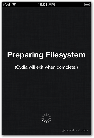Pregătirea sistemului de fișiere Cydia