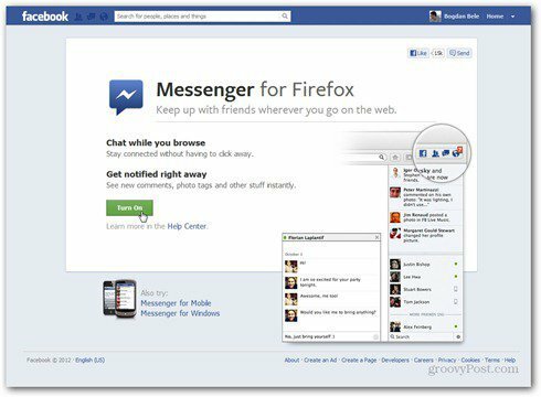 facebook messenger pentru firefox